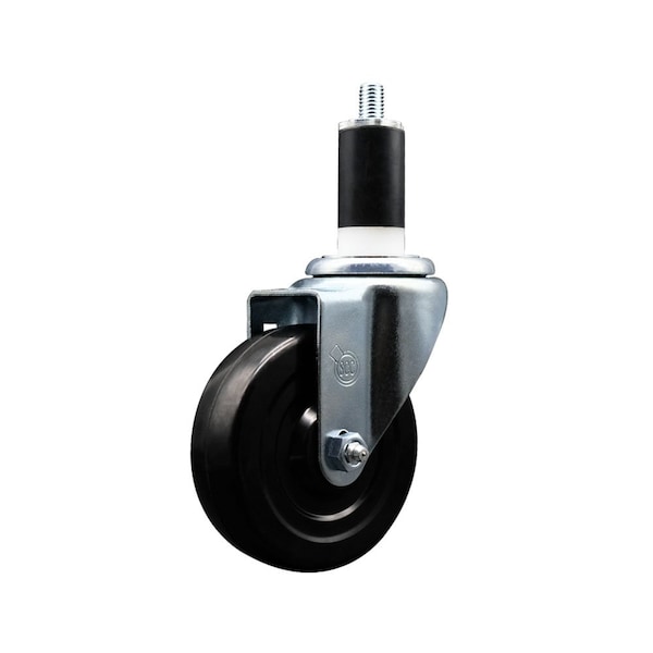 Service Caster 4'' Soft Rubber Wheel Swivel 1-3/8'' Expanding Stem Caster SCC-EX20S414-SRS-138 - main